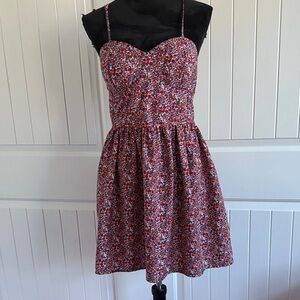 American Rag Red and White Patterned Mini Dress